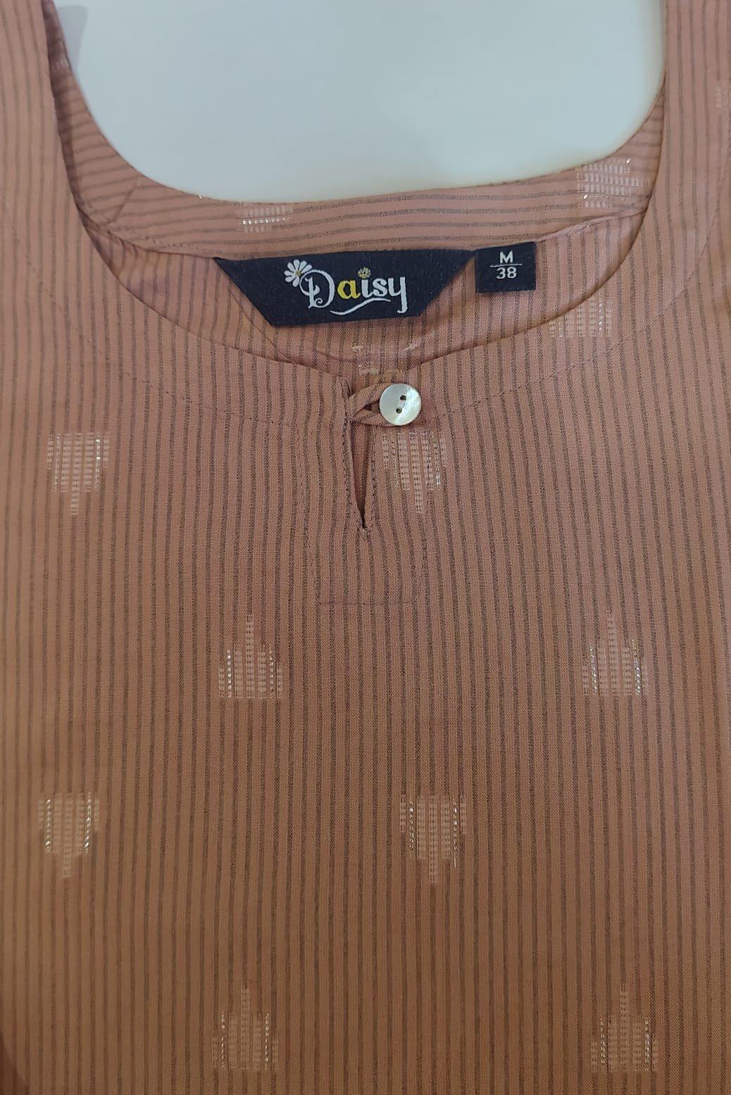 Peach A-Line Rayon Kurti for Women | Soft Feel Fabric - Image 2