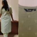 Green Silky Rayon Kurti for Women