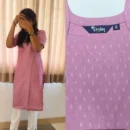 Pink Silky Rayon Kurti for Women