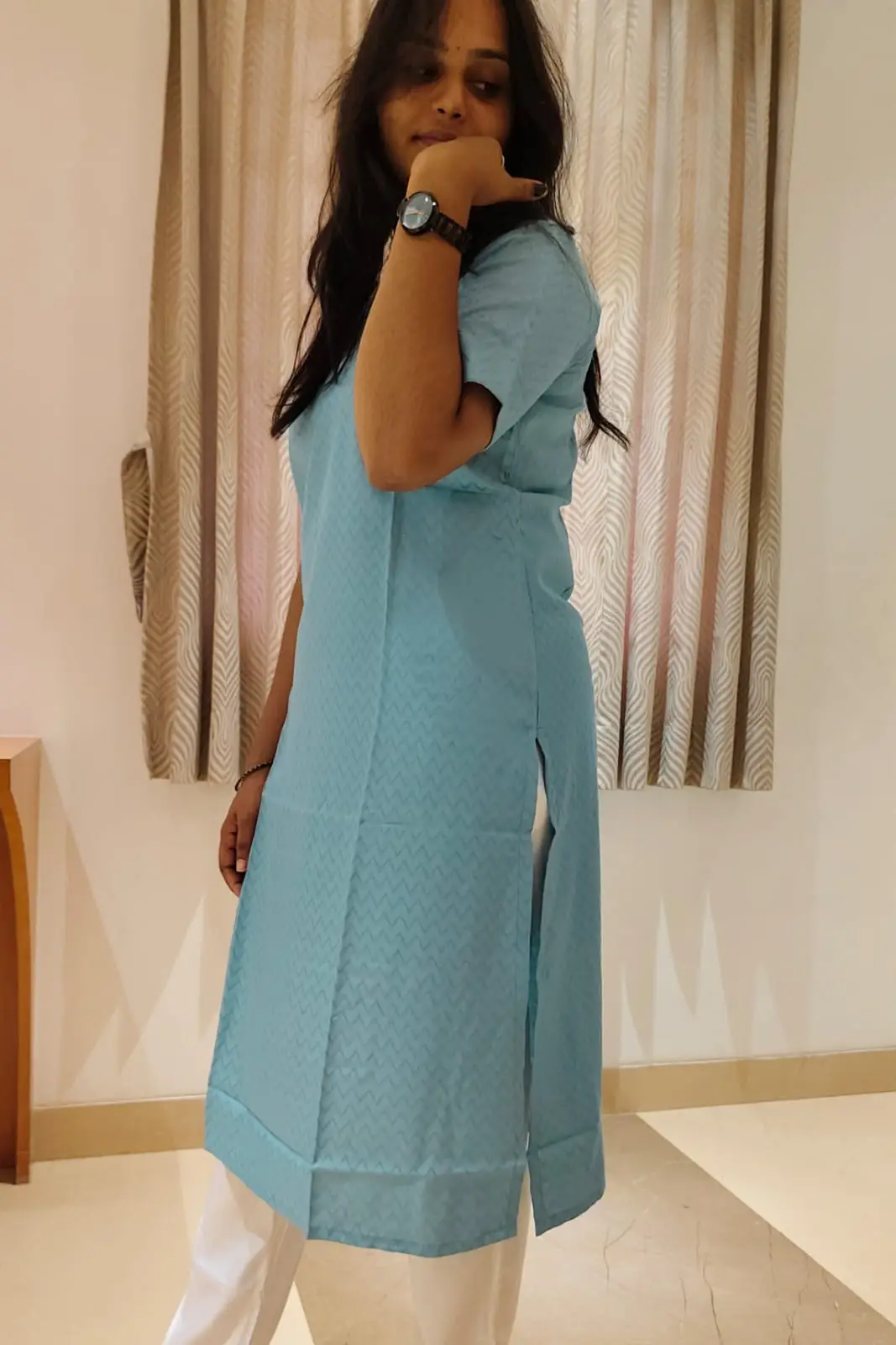 Blue Rayon Kurti