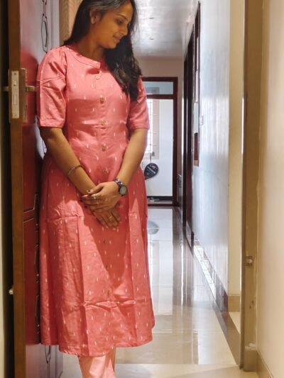 Comfy Pink A-Line Rayon Kurti