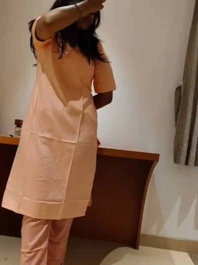 Saffron Silky Rayon Kurti