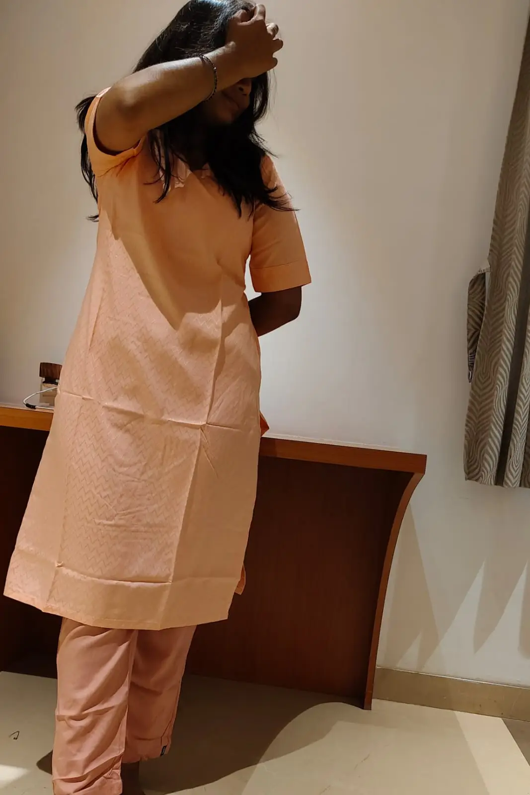 Saffron Silky Rayon Kurti