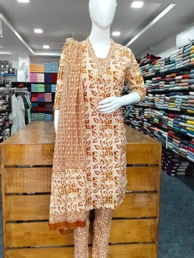 Cotton Kurta Set With Dupatta